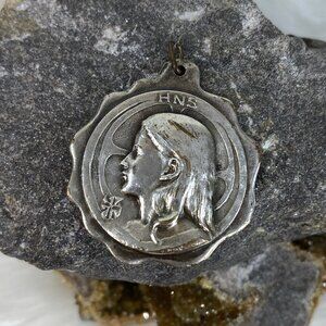 Antique 1909 HNS The W.J. Feeley Silver Plated Medal Pendant